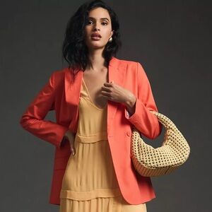 Anthropologie Dolan Linen Boyfriend Blazer Jacket - Medium